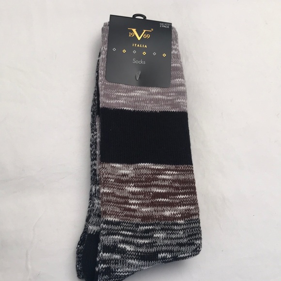 19V69 ITALIA MENS DRESS SOCKS SIZE 10-13 6 PAIRS I LOVE THEM FREE GIFT - Picture 1 of 8